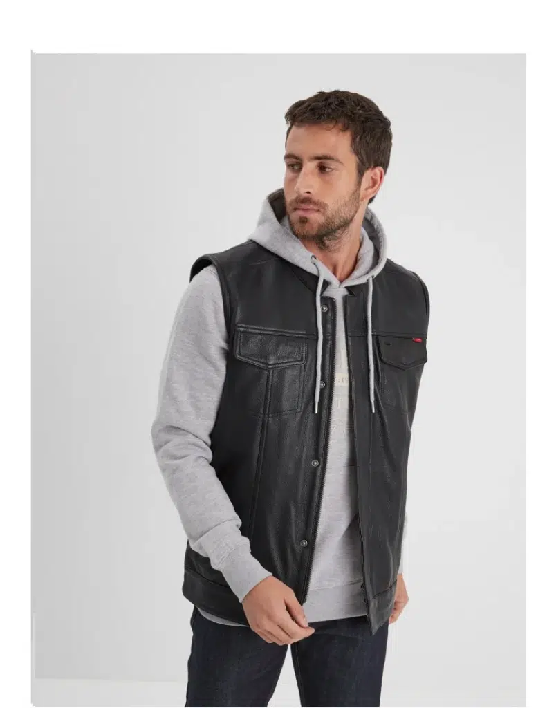 Gilet sans manche homme en cuir Daytona 73 Bikers