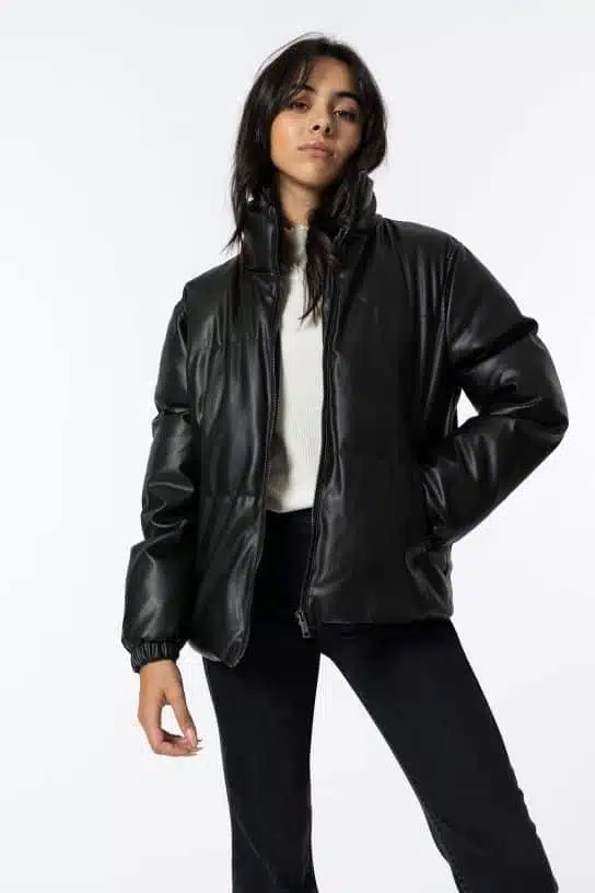 Veste matelassée effet cuir pour ado fille