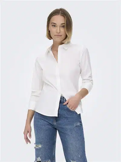 Chemise blanche femme manches longues ONLY CASUAL SENAS