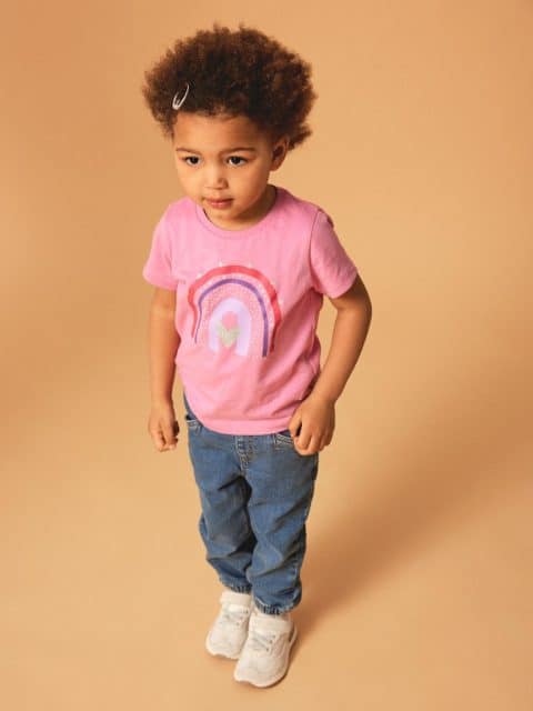T-shirt Fille Imprimé Arc-en-ciel Rose de NAME IT