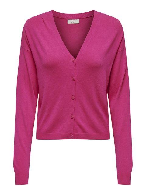 Gilet Rose Boutonné femme de la marque JACQUELINE DE YONG, un cardigan en tricot qui allie élégance et confort.