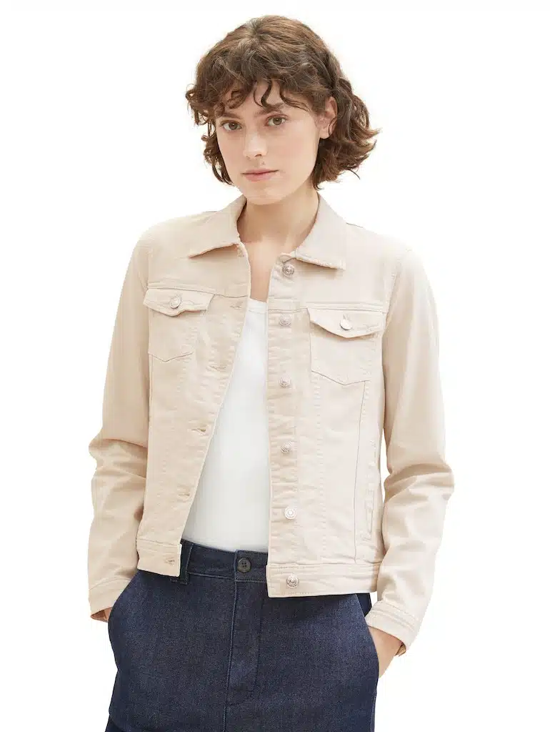 Veste Beige Jean Femme TOM TAILOR - Une Touche de Style et de Confort