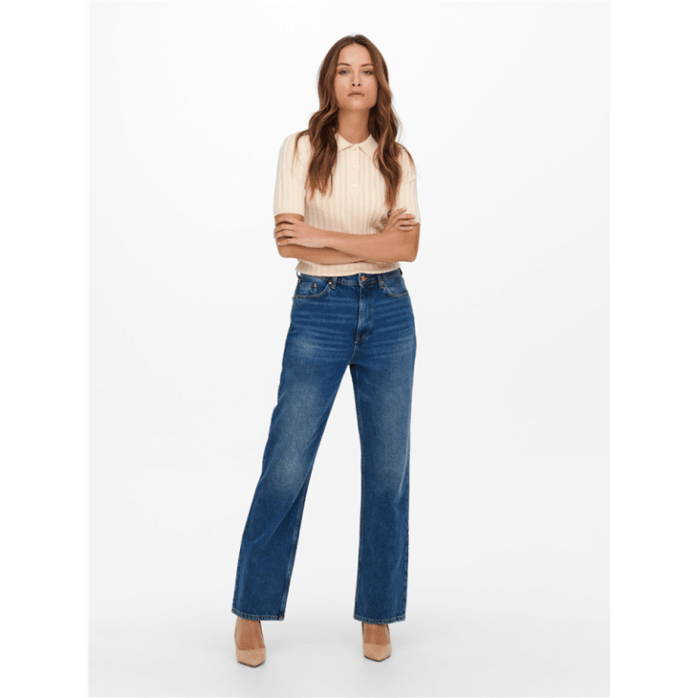 commaner un jean flare bleu brut