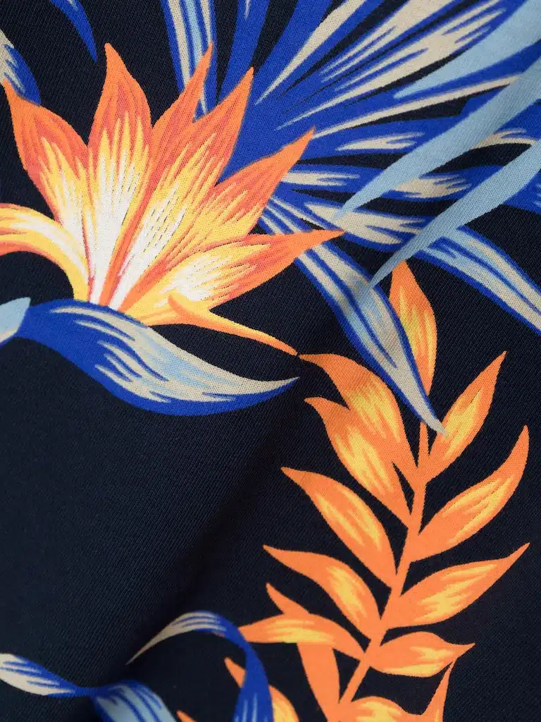 T-SHIRT BLEU MARINE IMPRIME FEUILLES TROPICALES GARÇON NAME IT NKMFLANKO – Image 2