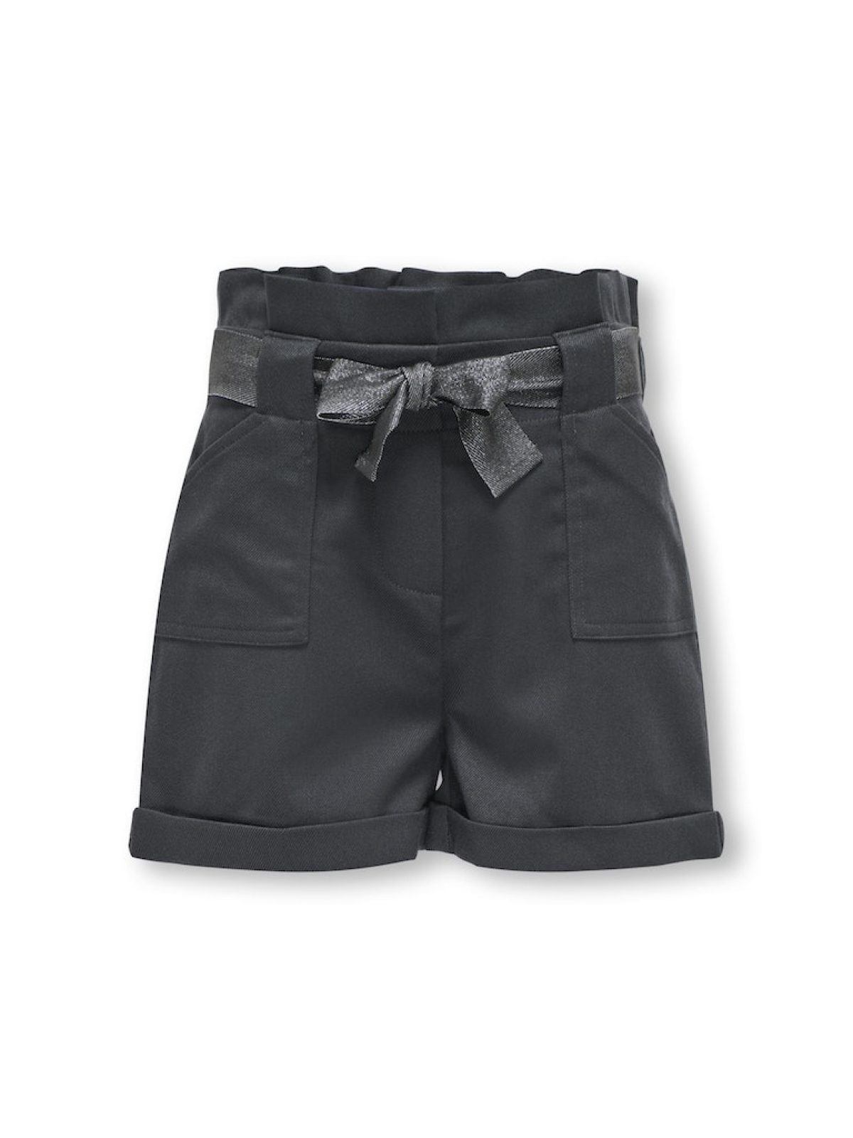 Jupe short Minagi grise à rayures : Jupe Fille : Le Temps des Cerises