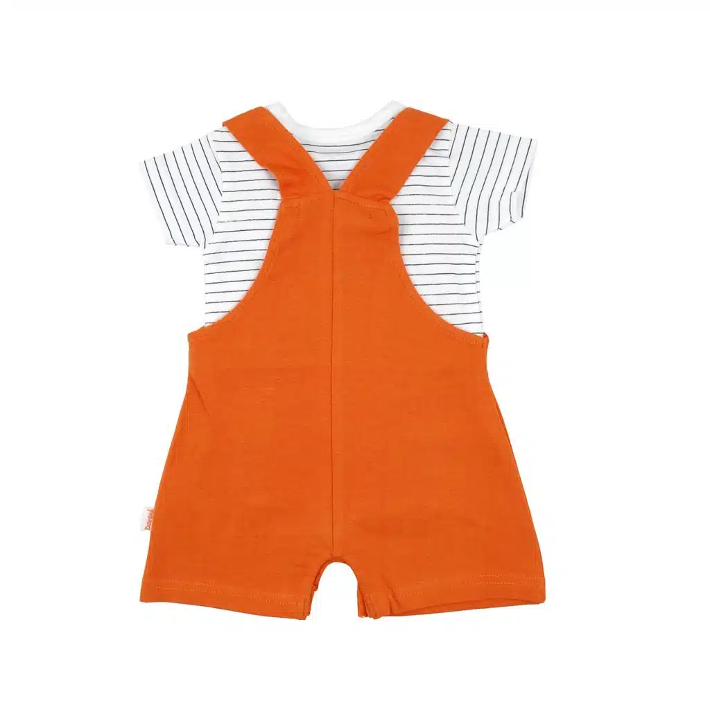 Ensemble Combi Short et T-shirt Orange Bébé Garçon Babybol 3-18 Mois - Confort et Style pour les Premières Aventures