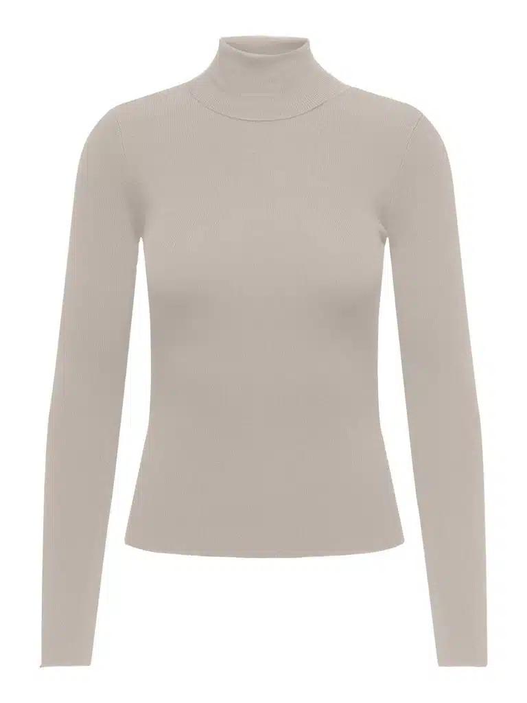 Pull col roulé beige Jacqueline de Yong pour femme, du XS au XL, couleur tendance automne-hiver