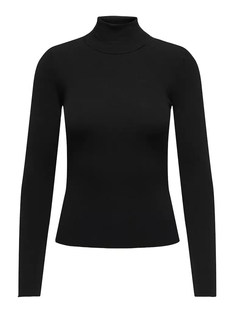 Pull col roulé noir Jacqueline de Yong pour femme, du XS au XL, élégance intemporelle