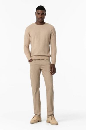 Pantalon coupe droite beige clair Tiffosi pour homme, disponible du 38 au 46