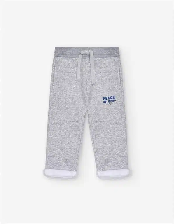 Jogging gris double polaire pour garçon Zippy, intérieur chaud et doux, sensation de confort"