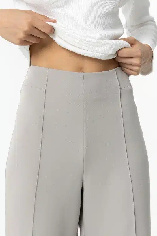 PANTALON GRIS CLAIR JAMBES LARGES XS-l FEMME TIFFOSI – Image 3
