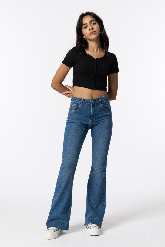 jean ado fille coupe flare Tiffosi casual senas chateaurenard