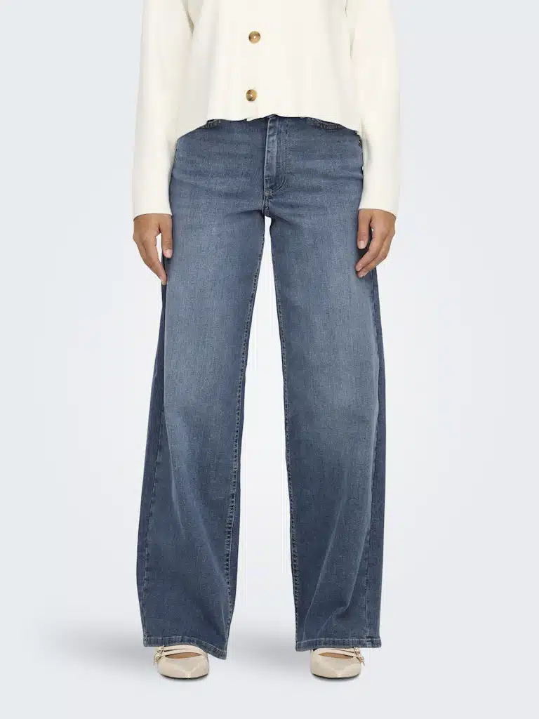 Jean Bleu Taille Haute Jambe Large ONLY du XS au XL - – Image 2
