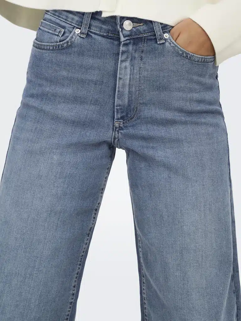Jean Bleu Taille Haute Jambe Large ONLY du XS au XL - – Image 3