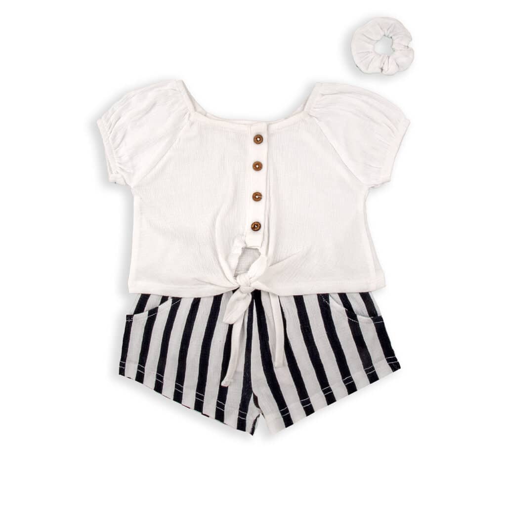 Ensemble cérémonies blanc/marine Babybol pour fille de 2 à 6 ans, confortable et élégant pour l'été 2025