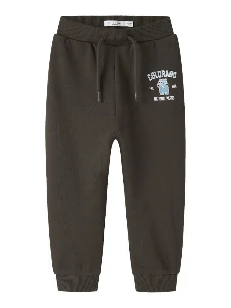 Pantalon jogging marron garçon Name It 9-12 mois à 5 ans, collection Automne/Hiver