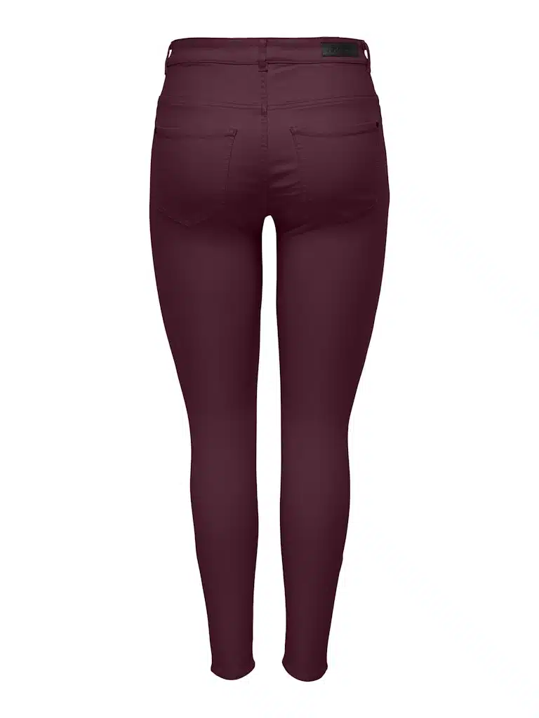 Pantalon similicuir rouge bordeaux JDY NEW THUNDER – Automne-Hiver 2025 – Image 4