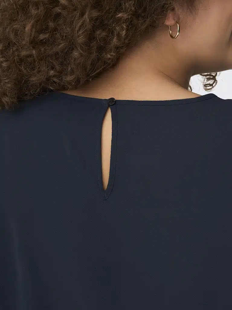 Blouse manches courtes bleue grande taille Only Carmakoma femme 42-48 – Image 5