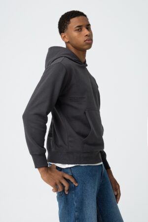 Sweat gris à capuche ado garçon TIFFOSI avec logo dos et torse