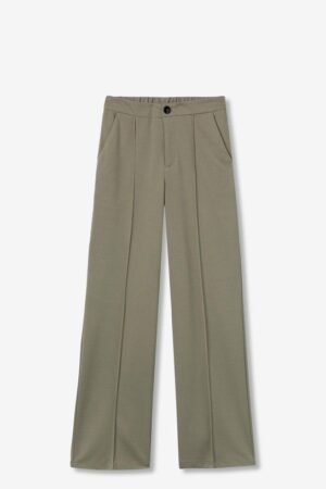 antalon vert kaki coupe large TIFFOSI pour ado fille, taille élastique, deux poches avant, tissu fluide et confortable, 95% polyester 5% élasthanne, nouvelle collection Automne/Hiver 2025
