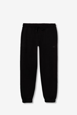 Pantalon jogging noir Tiffosi ado garçon, coupe relax, logo discret, 100% coton