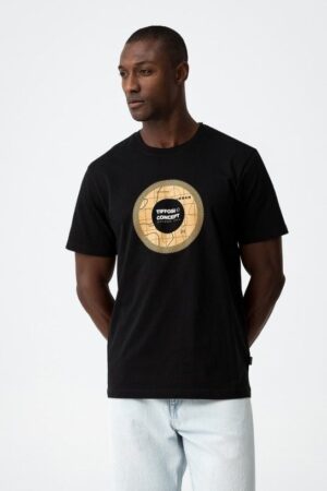 Tee-shirt noir manches courtes Tiffosi Concept pour homme, col rond, coupe droite, 100% coton. Disponible du S au XXL dans la nouvelle collection Automne-Hiver 2025. Livraison rapide et retours gratuits chez Casual Senas