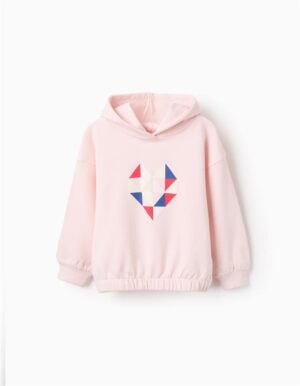 Sweat rose à capuche logo cœur Zippy fille 5/6 à 9/10 ans Sweat rose à capuche logo cœur Zippy fille – Automne/Hiver 2025