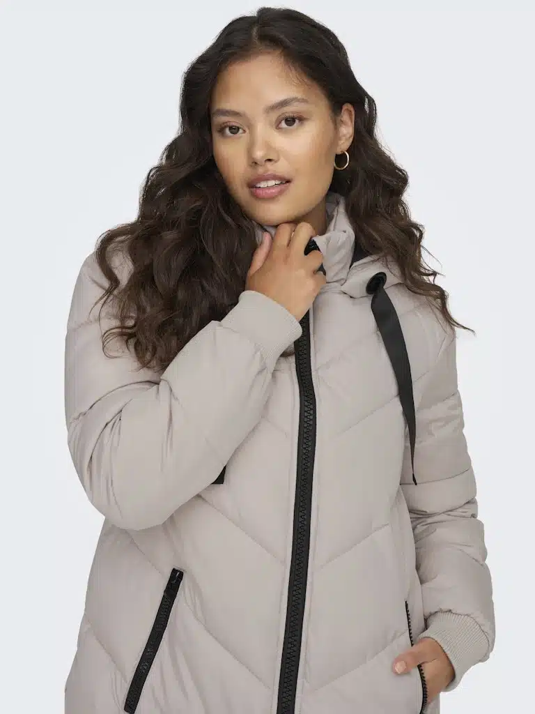 Veste parka matelassée beige JDY femme XS à XL – Image 2