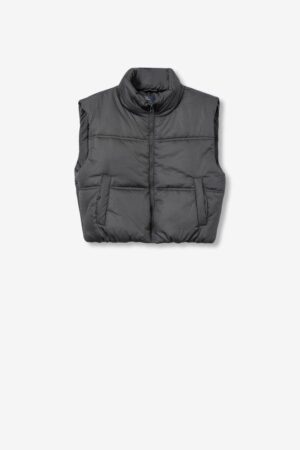 Doudoune grise sans manches Tiffosi ado fille, fermeture zip, poches avant
