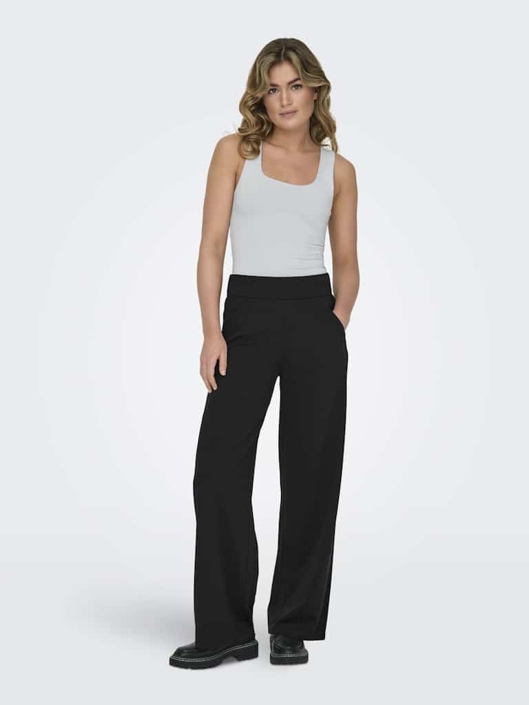 pantalon femme jacqueline de yongfluide large noir Jacqueline De Yong femme, coupe confortable, taille haute, XS à XXL collection automne hiver 2025