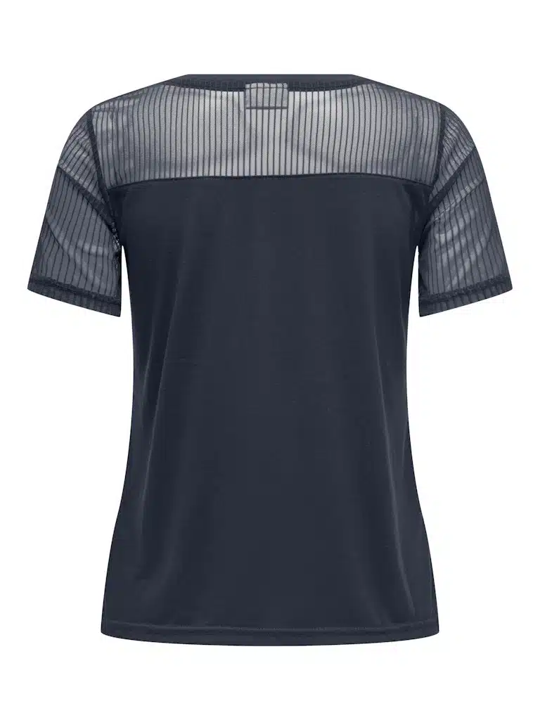 T-shirt manches courtes bleu plumetis JDY – Femme XS à XL – Image 2