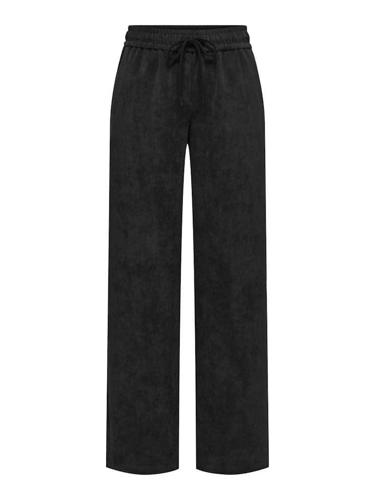 Pantalon noir côtelé coupe large JDY femme Automne-Hiver 2025 – Casual Senas