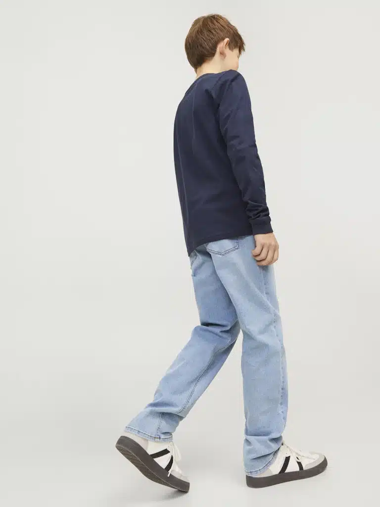 Jean bleu clair coupe droite clark Jack & Jones Junior garçon 10-16 ans – Image 4