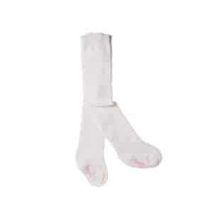 Collant blanc chaud en maille Babybol fille 2-6 ans collection automne-hiver 2025
