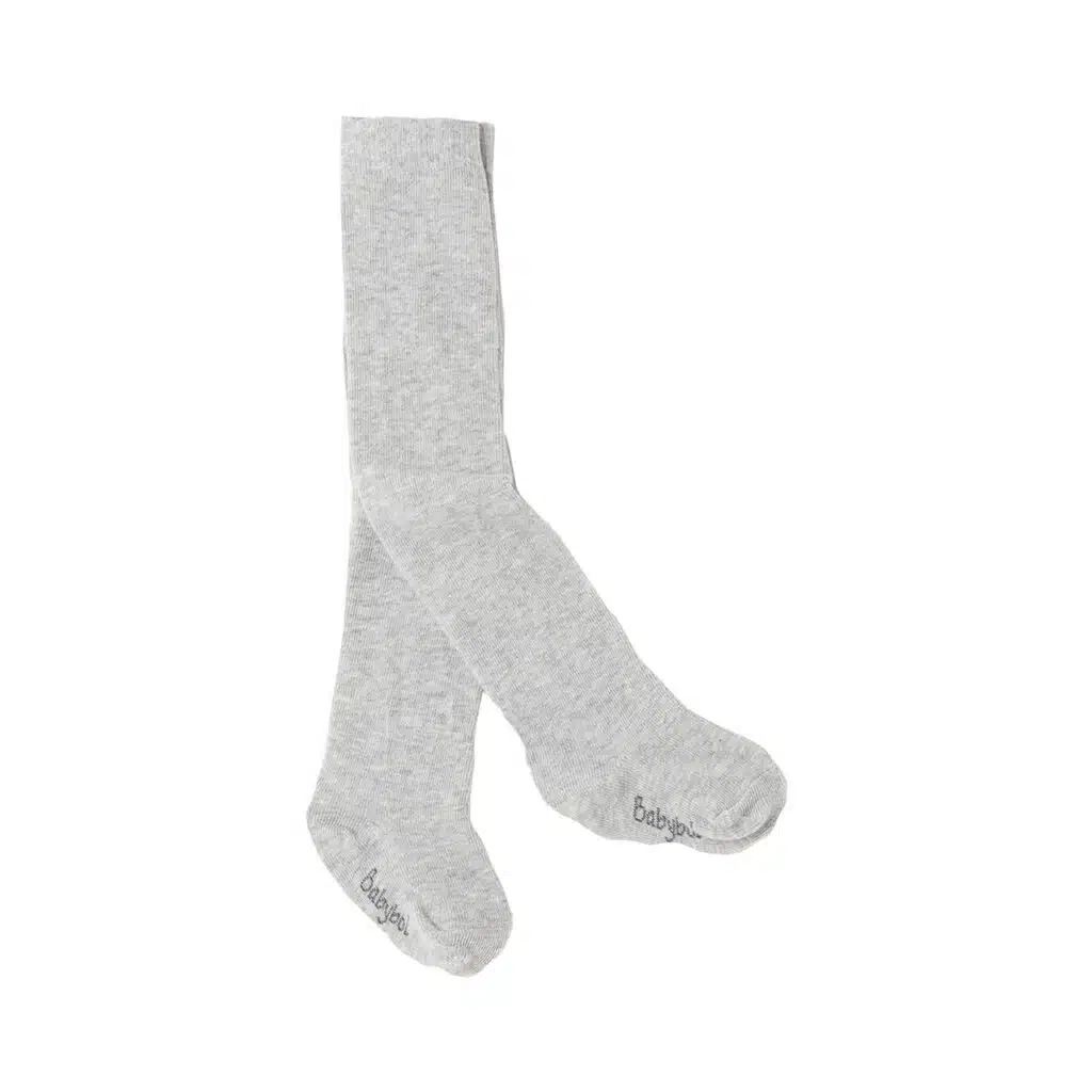 Collant gris chaud en maille Babybol fille 12 mois à 3 ans, collection automne-hiver 2025