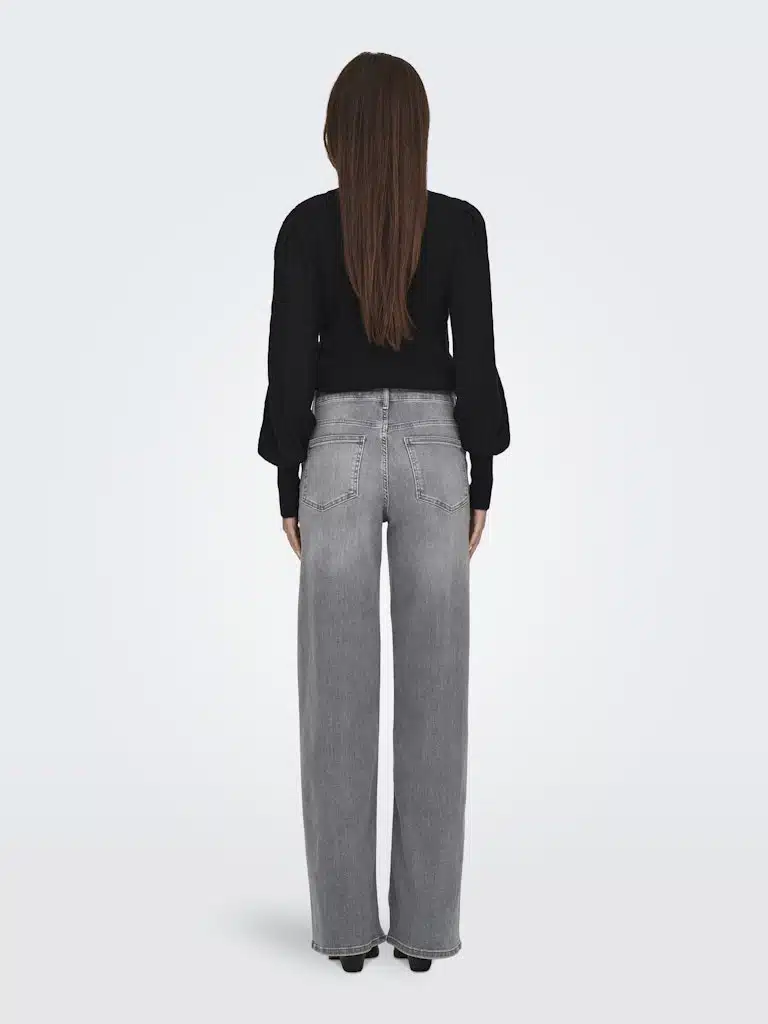 Jean large gris ONLY femme – coupe fluide et taille haute pour confort optimal – Image 3