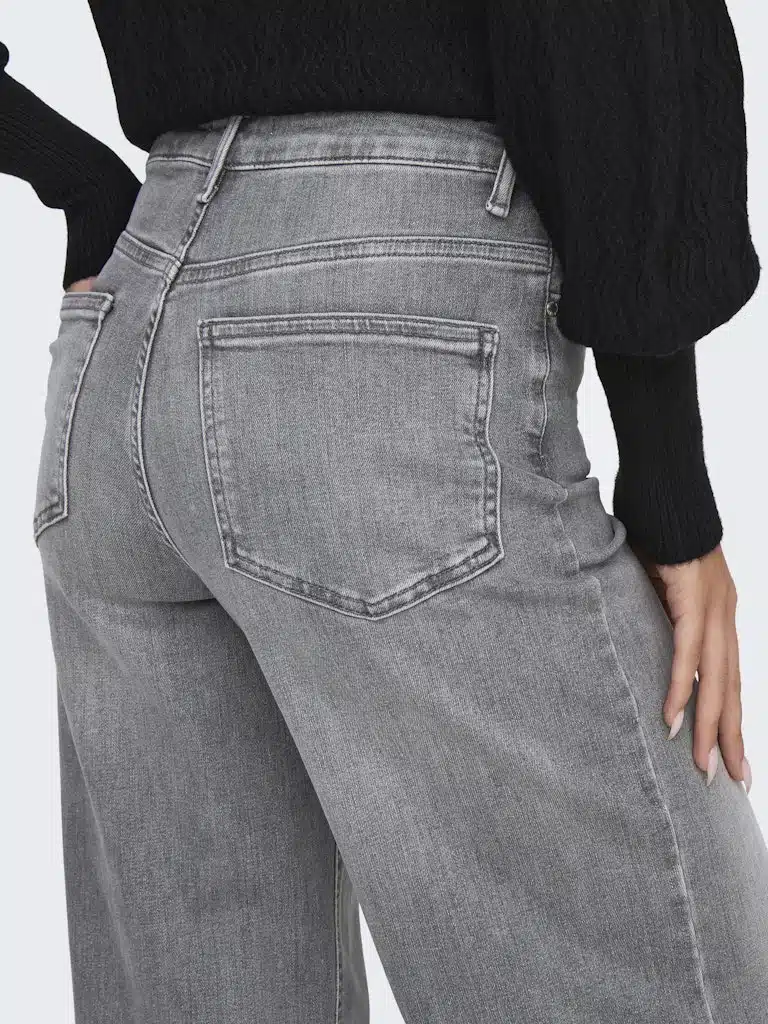 Jean large gris ONLY femme – coupe fluide et taille haute pour confort optimal – Image 4