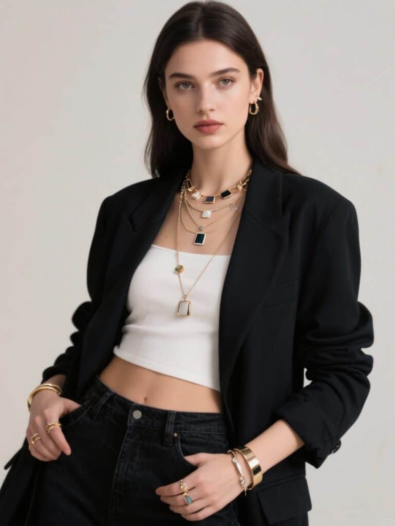 conseils mode Comment mettre en valeur ses bijoux femme avec une tenue élégante.