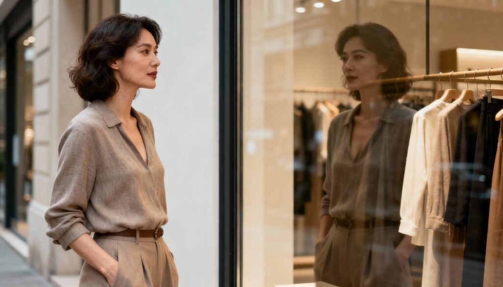 ouver une idée de cadeau poue femme dans un magasin de vêtements à la mode 