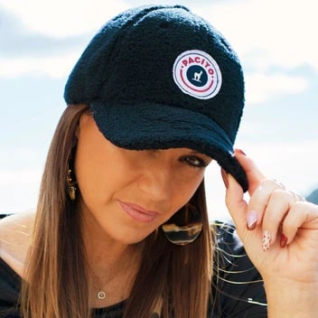 Casquette sherpa noir Pacito Malaga Hiver 2026 femme unisexe broderie label lavage main