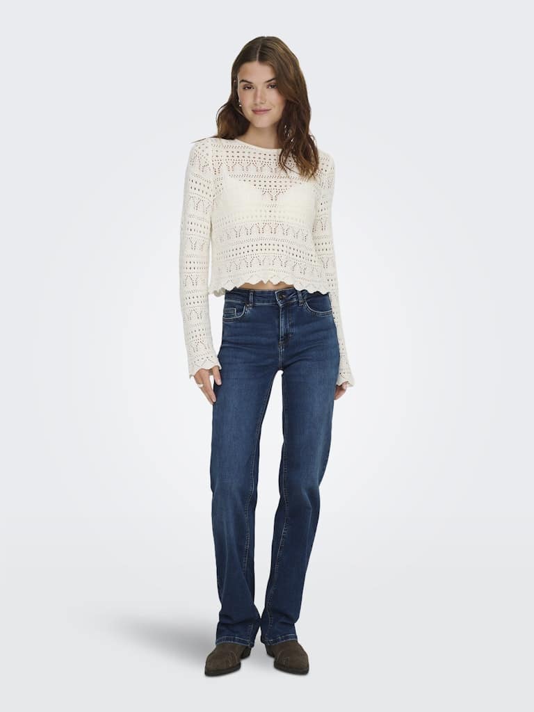 Jean bleu coupe droite Only femme Blush Mid Street taille mi-haute S-XL