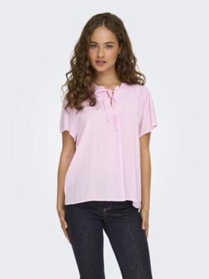 Blouse rose légère JDY viscose femme 34-44 V-neck loose fit - Casual Sénas Z.A.C. Capelette