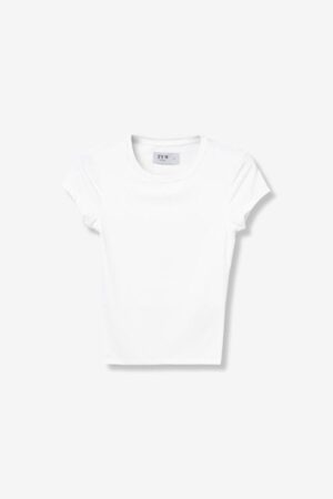 T-shirt ado fille blanc ajusté Tiffosi col rond doux XXS-L Printemps/Été 2026 - Casual Sénas Z.A.C. Capelette