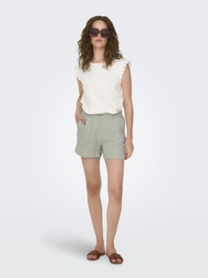 Short vert femme gaze de coton JDY taille élastique mi-haute XS XXL Printemps Été 2026 - Casual Sénas Z.A.C. Capelette