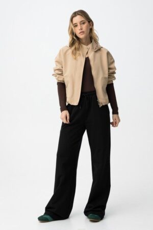 Jogging noir femme Tiffosi coupe droite taille élastique lien serrage XXS L Printemps Été 2026