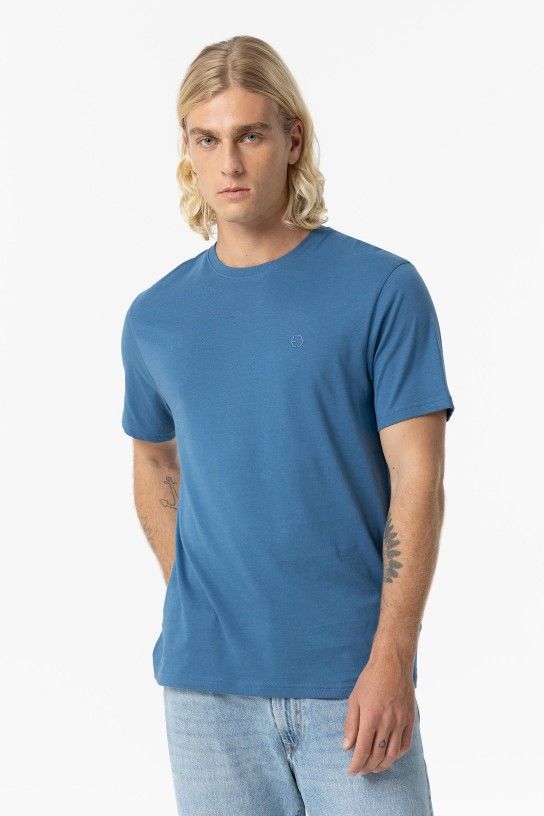 Tee-shirt homme bleu roi éclatant 100% coton TIFFOSI Barton1 col rond logo poitrine nouvelle collection printemps été 2026 boutique Casual Sénas.