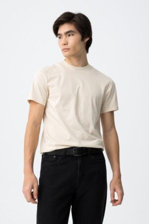 Tee-shirt homme beige sable 100% coton TIFFOSI Barton1 col rond logo poitrine nouvelle collection printemps été 2026 boutique Casual Sénas.