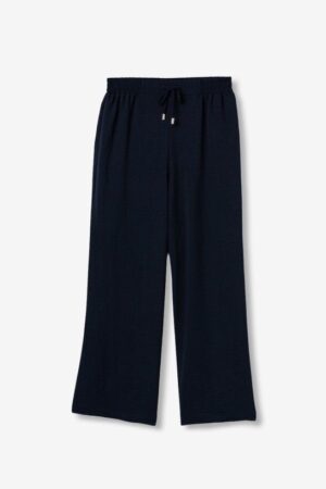 Pantalon bleu femme fluide TIFFOSI Francesca coupe 7/8ème collection printemps été 2026 boutique Casual Sénas.