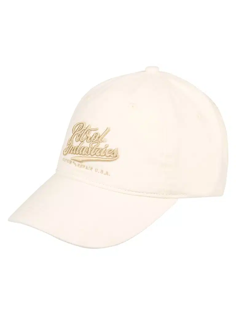 Casquette homme forme baseball beige clair seashell Petrol Industries avec logo brodé, 100% coton nouvelle collection printemps été 2026 boutique Casual Sénas.