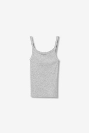 debardeur gris court ado fille Tiffosi PINTO 10064596 100 coton cotele bretelles fines col rond